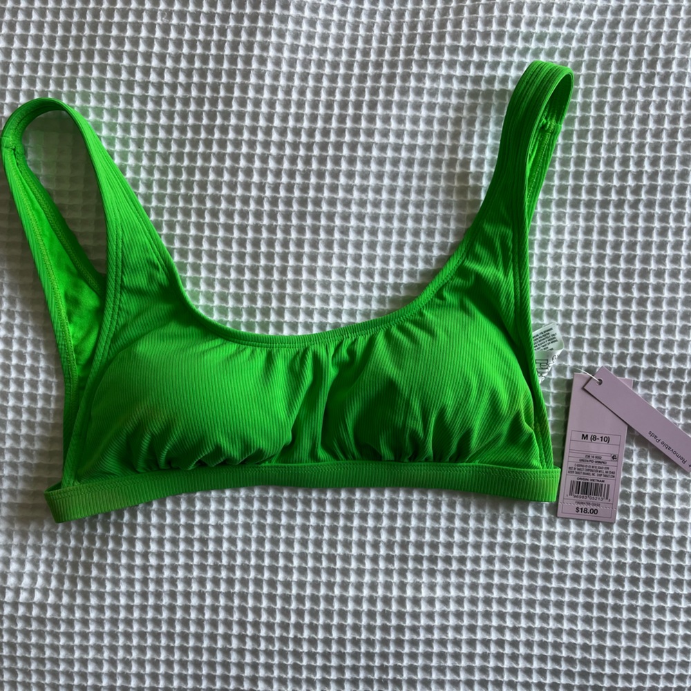Green Target Bikini Top